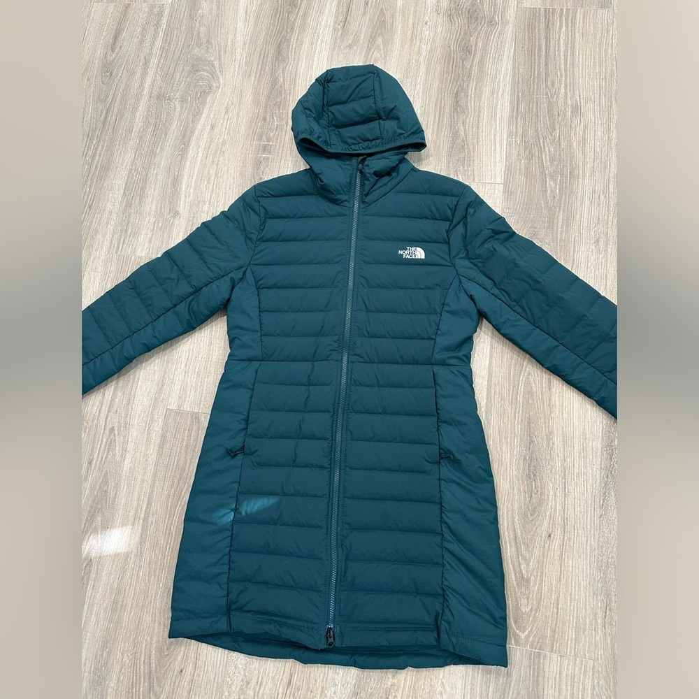 North Face forest green coat